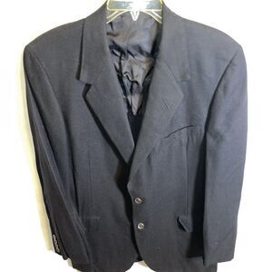 Oxxford Clothes Men’s Dress Blazer Size 42L Black Wool Business Formal City